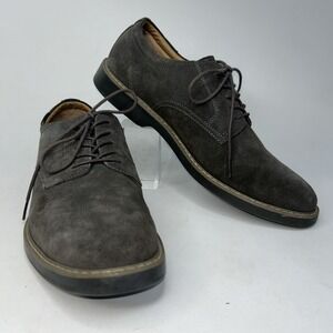GH Bass Pasadena Dress Shoes Mens 10.5 Gray Suede Oxford Derby Round Toe Lace Up